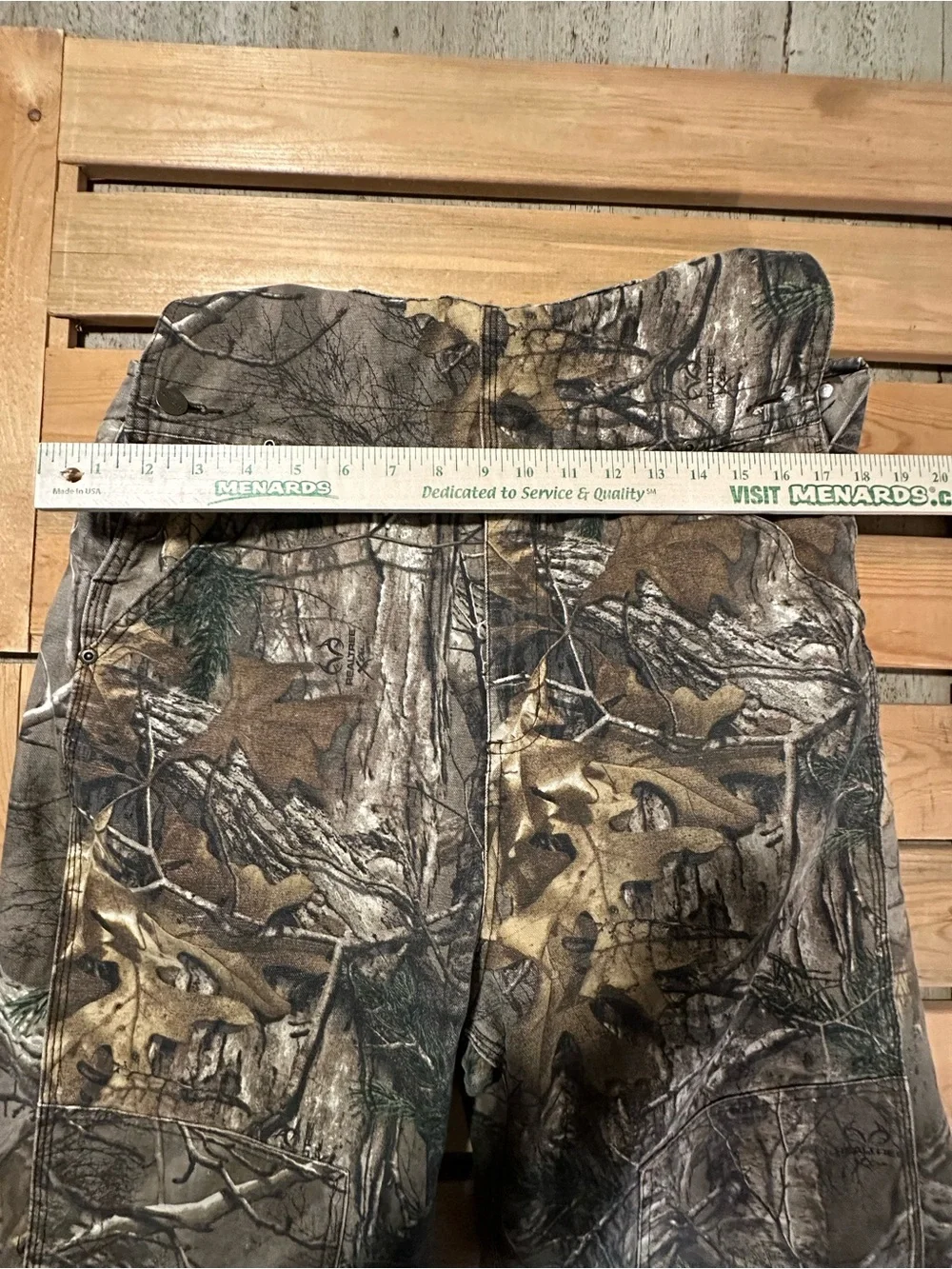CARHARTT Camo Bib Overalls Youth Size 14 Mossy Oak- Insulated Waist to Ankles